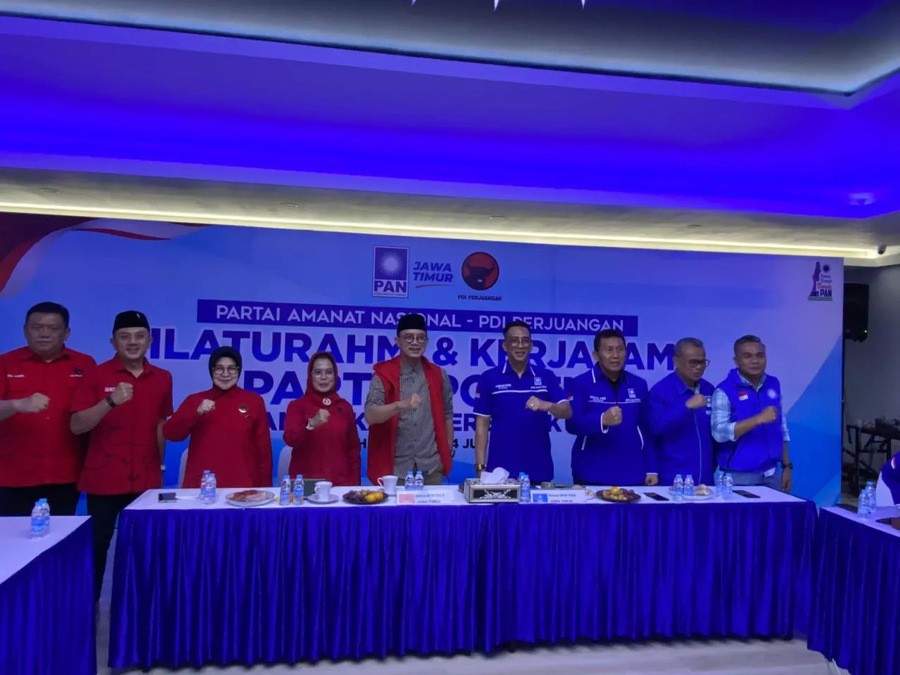 Temui Pengurus PAN Jatim, PDIP Jatim Sambat Ngurus Pilpres dan Pileg
