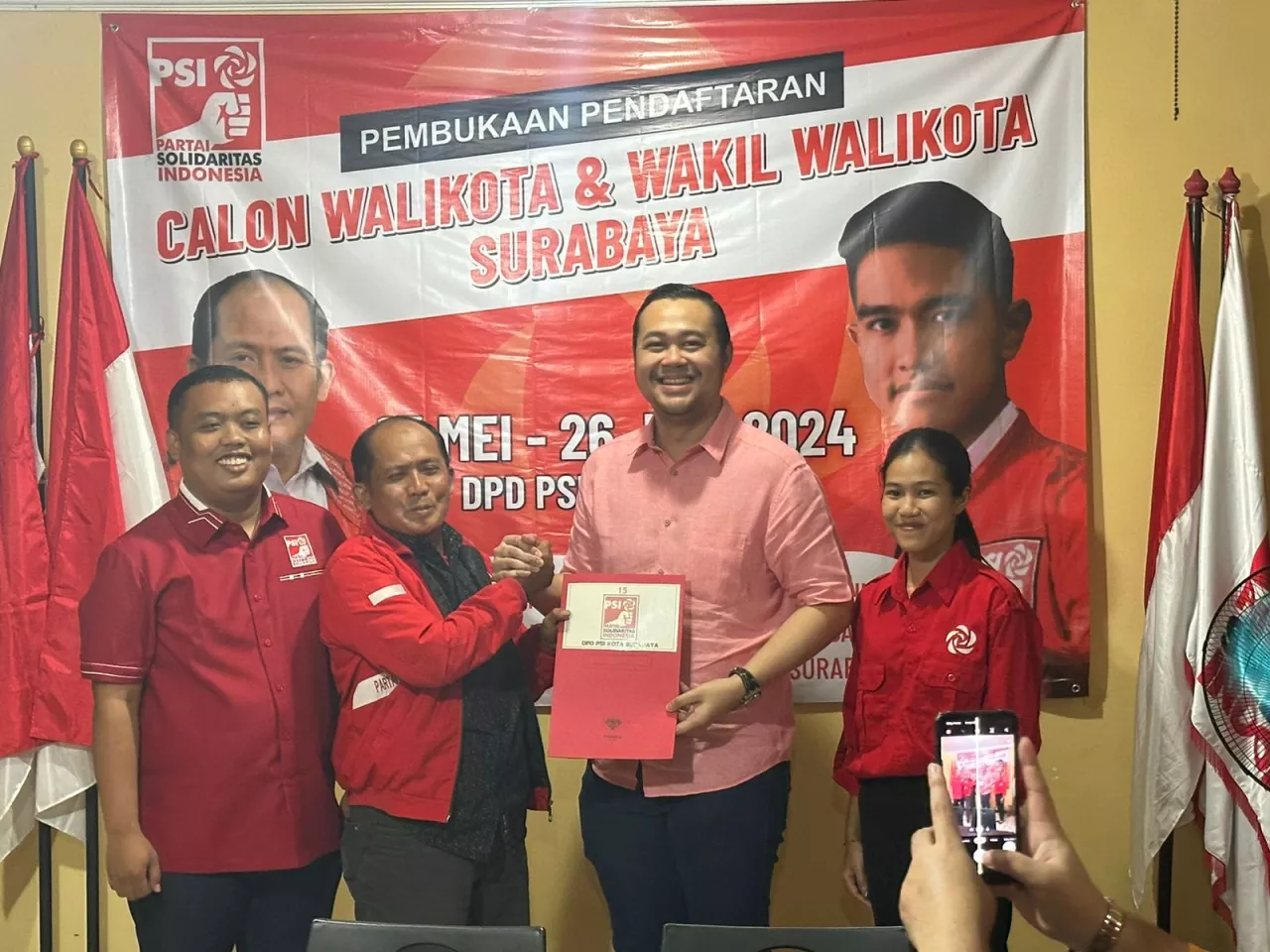 Kader Golkar Bayu Airlangga Daftar Bacawali Surabaya ke DPD PSI