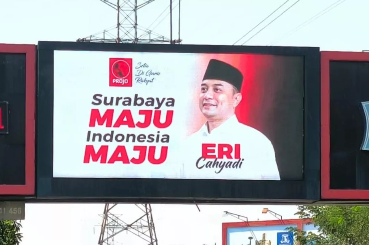 Videotron Projo Dukung Eri Cahyadi, Sinyal Airlangga Calon Wakil di Pilwali Surabaya?