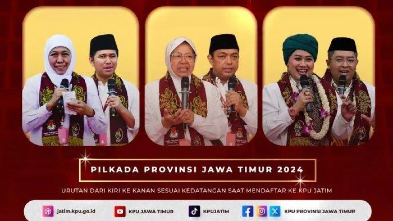 Terpaut Jauh, Begini Elektabilitas Ketiga Bapaslon di Pilgub Jatim