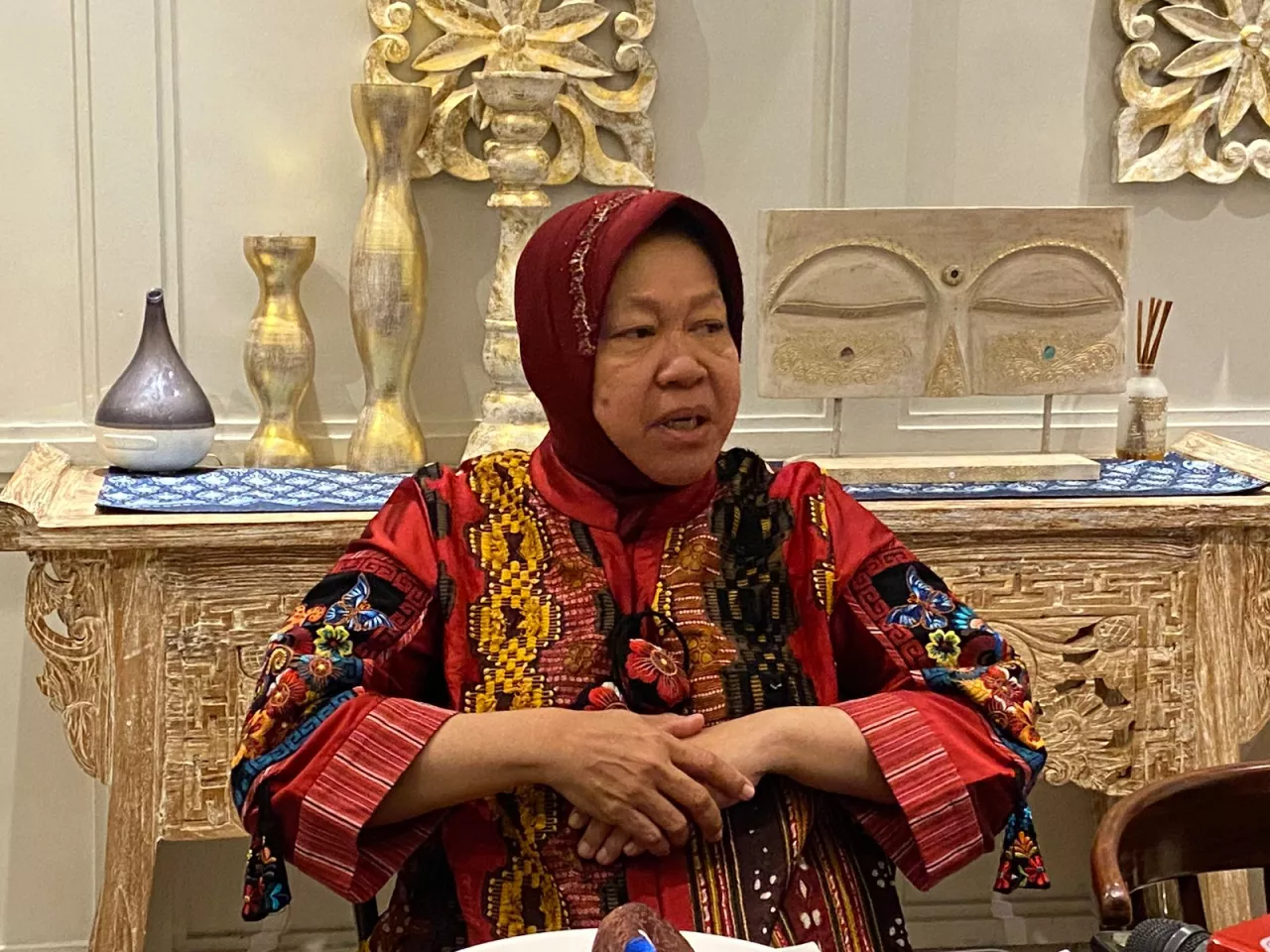 Gotong Royong Surabaya Tinggi, Risma Bakal Teruskan Programnya di Jatim