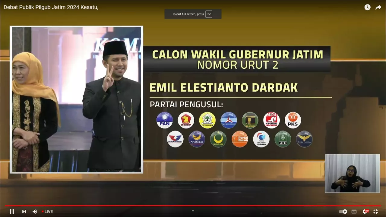 Begini Klarifikasi KPU Jatim Logo PKB Ada di Banner Khofifah-Emil