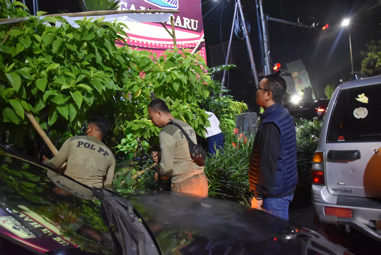 Masa Tenang, Satpol PP Surabaya Copot Baliho Kampanye Pilkada Serentak