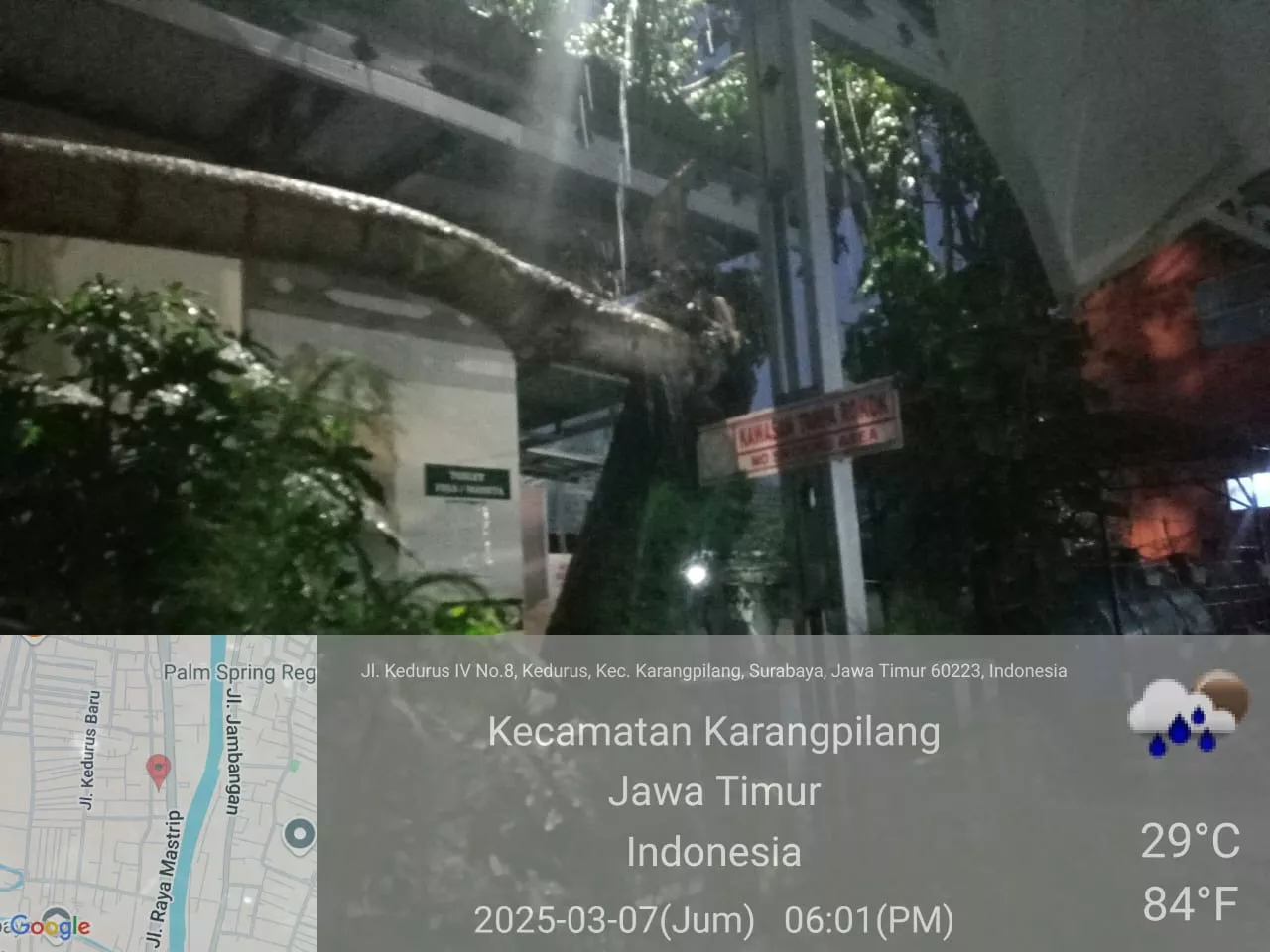 Hujan Angin, Pohon Tumbang Timpa Puskesmas Kedurus Surabaya