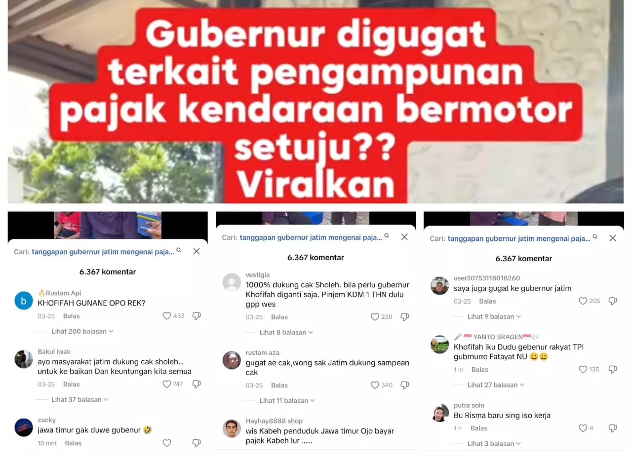Warga Jatim Ancam Gugat Gubernur Khofifah Soal Pajak Kendaraan Bermotor