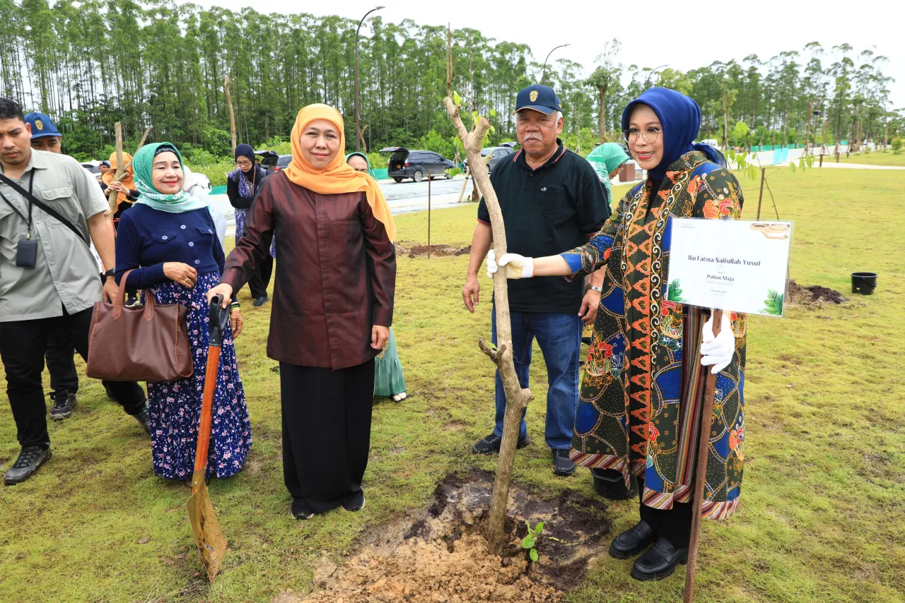 Tanam Pohon Maja di IKN, Khofifah Tegaskan Peran Strategis Jatim