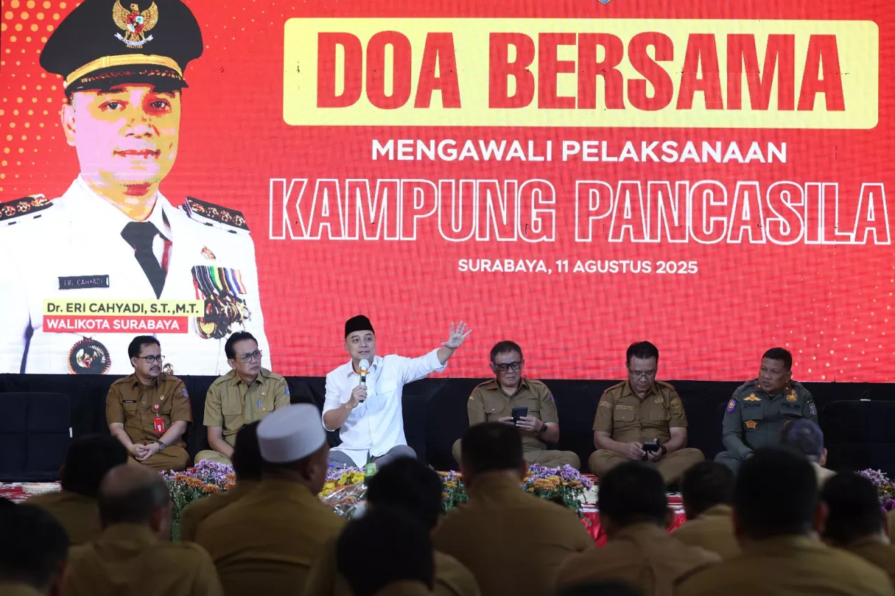Perkuat Gotong Royong Warga, 1.360 Kampung Pancasila Resmi Diluncurkan di Surabaya