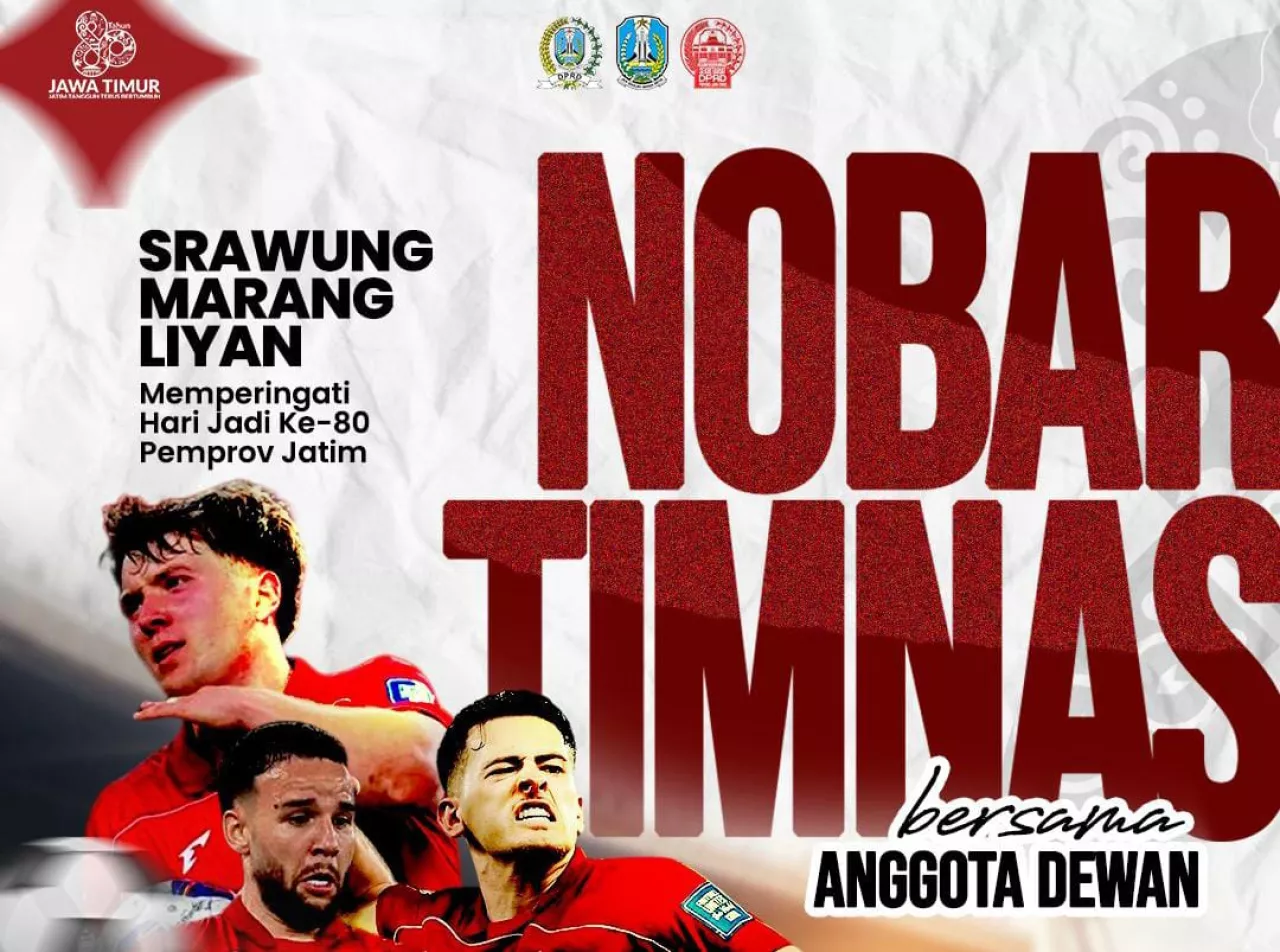 DPRD Jatim Gelar Nobar Kualifikasi Piala Dunia, Sediakan Doorprize dan Gandeng UMKM