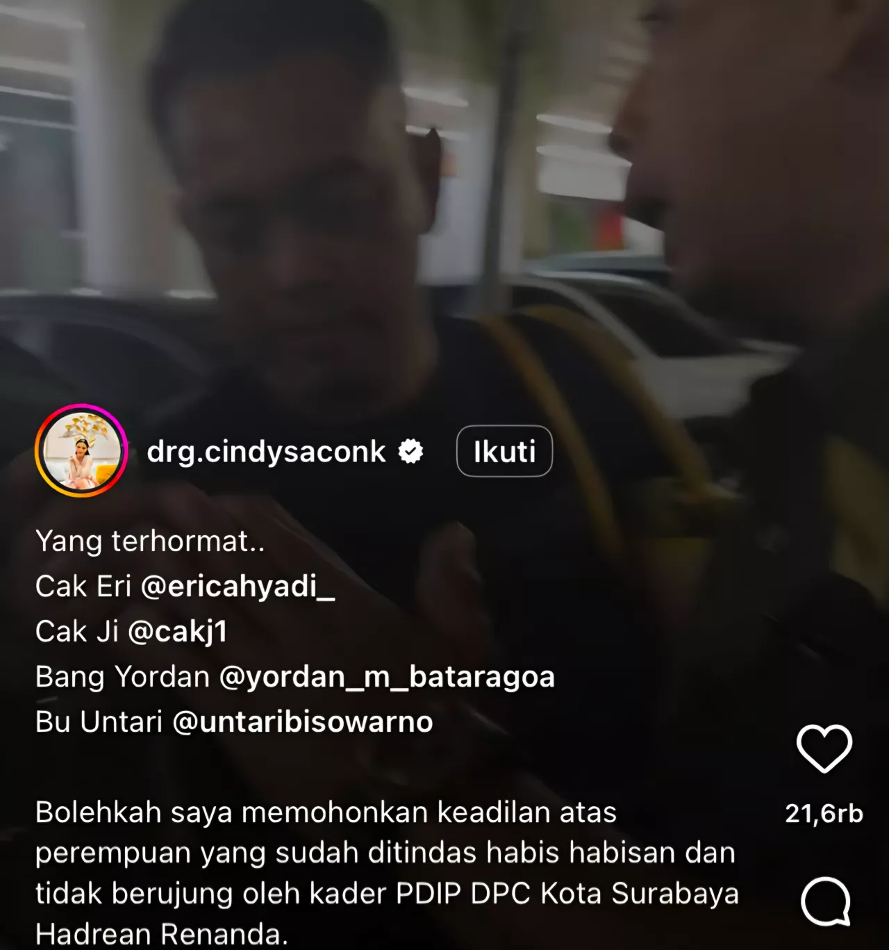 Lapor ke Polda Jatim, Ini Tuntutan Istri Kader PDIP Surabaya sekaligus Dewan Kehormatan Cak dan Ning