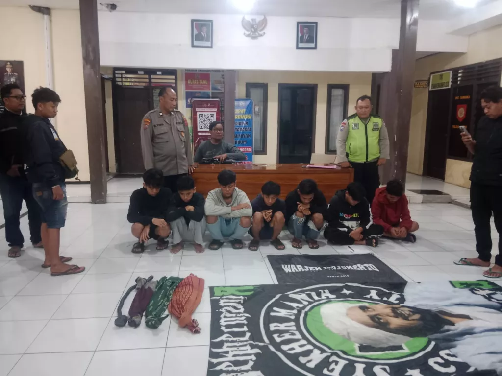 12 Remaja Diamankan di Ngoro Mojokerto, Rencana Perang Sarung Gagal Total