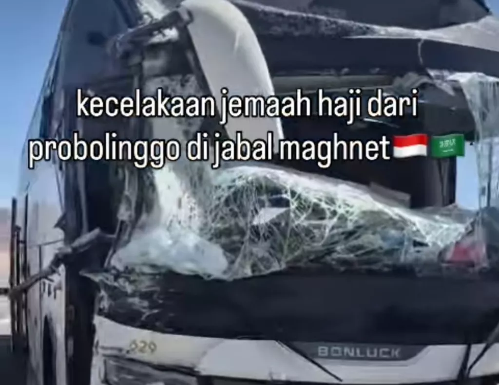 Bus Jemaah Haji asal Probolinggo Kecelakaan di Jabal Magnet Madinah, Begini Kondisinya