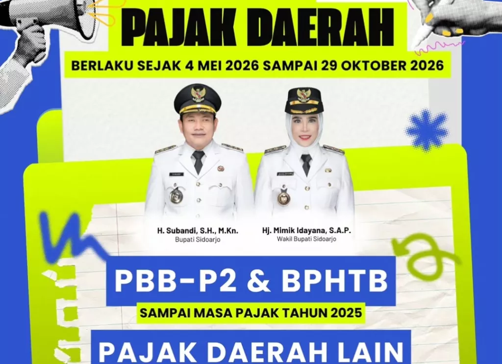 Pemkab Sidoarjo Bebaskan Denda Pajak Daerah, Catat Tanggalnya