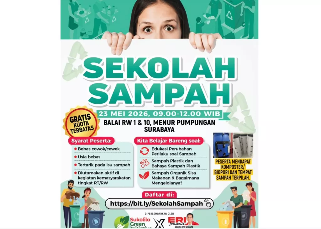 Bentar Lagi ada Sekolah Sampah di Surabaya, Berikut Kegunaannya