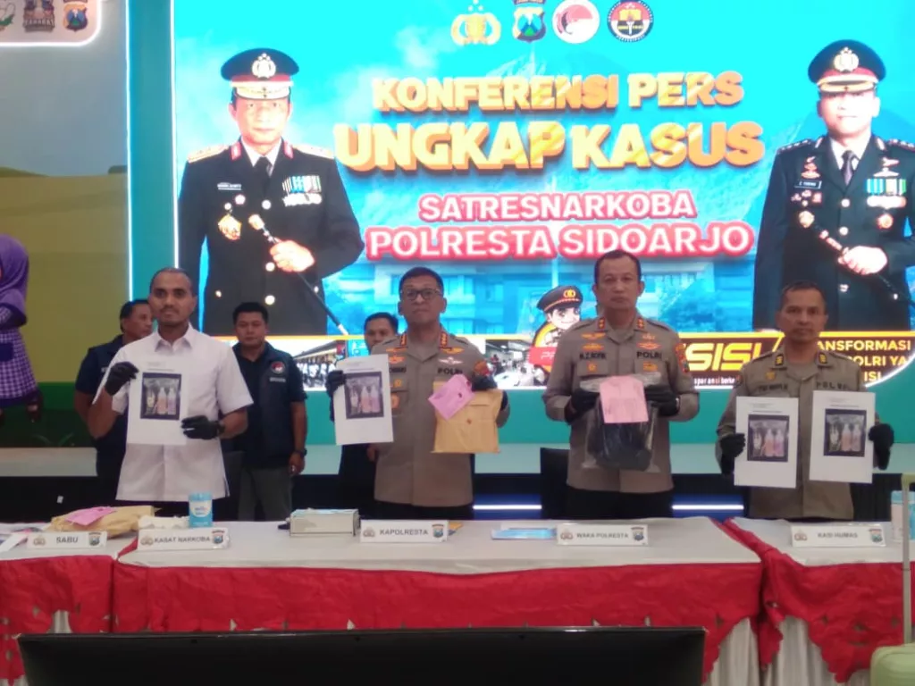 Polresta Sidoarjo Bongkar Jaringan Narkotika Internasional Senilai Puluhan Miliar