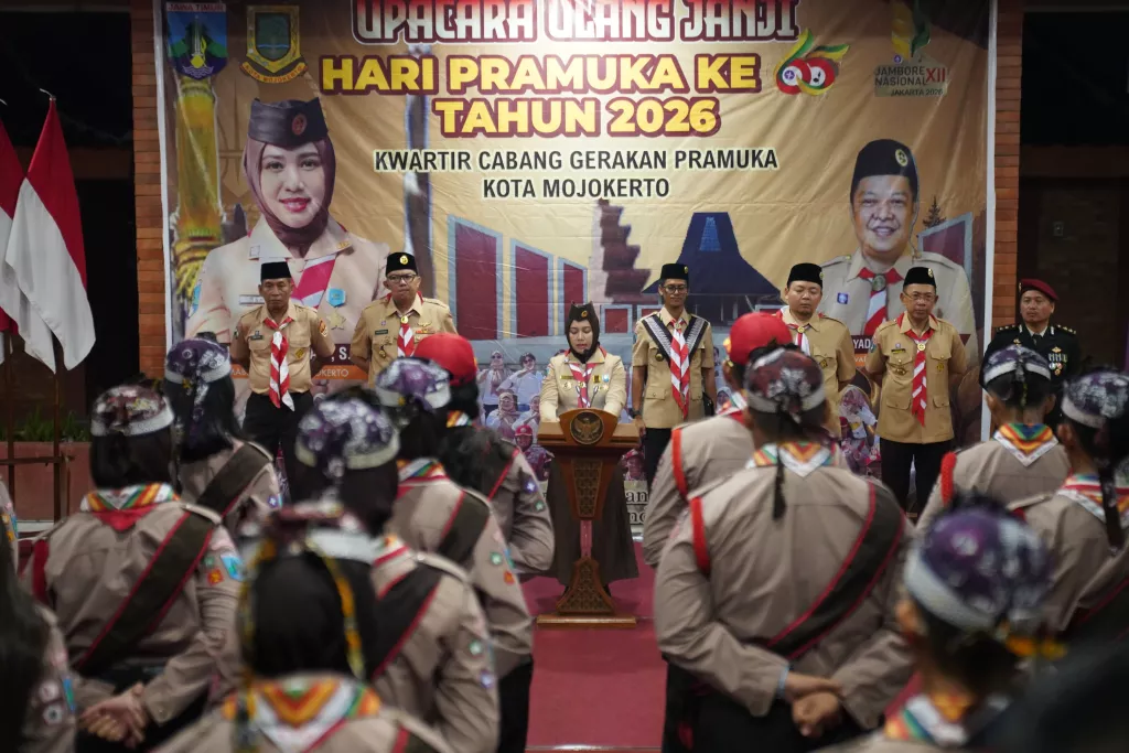 Lepas Kontingen Jamnas 2026, Wali Kota Mojokerto Tekankan Kebhinekaan dan Pengalaman Positif