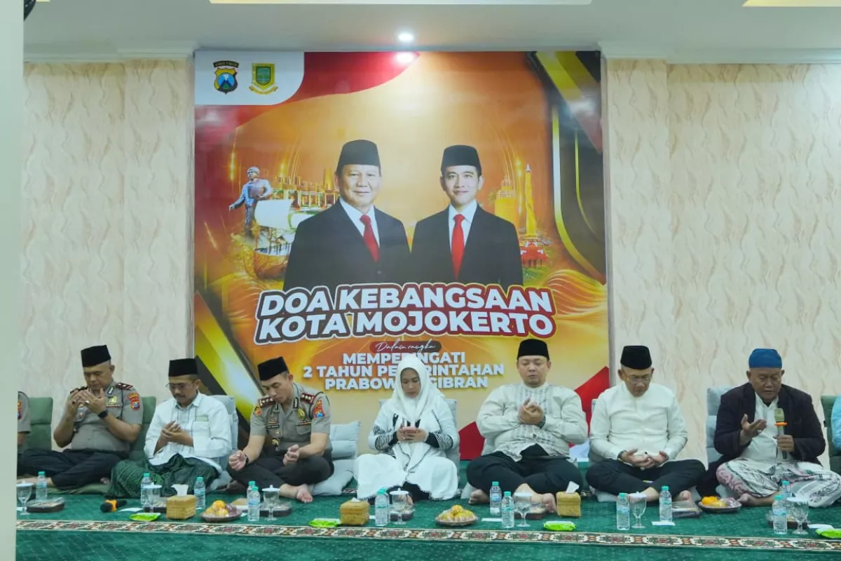 Doa Kebangsaan di Mojokerto, Ning Ita dan Kapolres Kompak Dukung Pemerintahan Prabowo-Gibran
