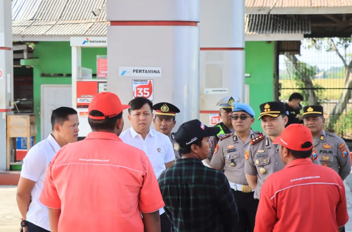 Jaga Kamtibmas, Kapolres Nganjuk Instruksikan Kapolsek Jajaran Cek Rutin SPBU