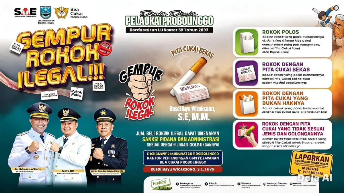 ‎Gempur Rokok Ilegal, Bea Cukai Probolinggo Targetkan Penerimaan Rp1,4 Triliun