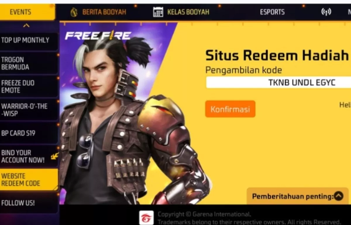 Kode Reedem FF Gratis Hari Ini, Ada Skin Senjata hingga Diamond Royale